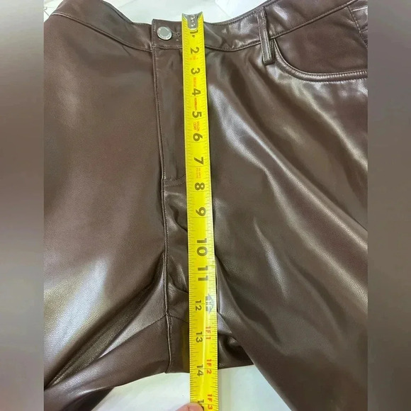 🤎”Calvin Klein” NWT Coffee Bean Faux Leather Pants Size 14 🤎 - Picture 13 of 14